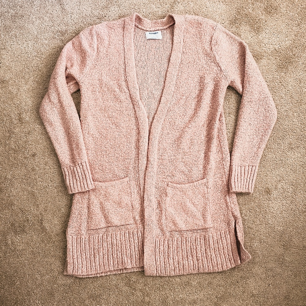 Old Navy Pink/Mauve Open Front Long Cardigan Swea… - image 2